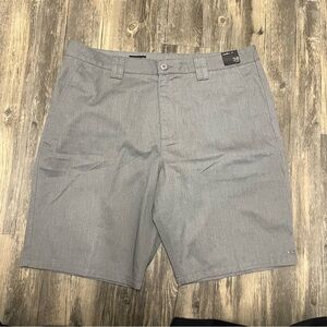 O’Neil Men's Gray Relaxed Fit Khaki Shorts Size 38